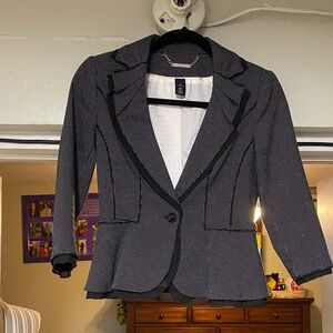 White House Black Market Houndstooth Blazer